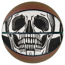 Gepersonaliseerde Skeleton Birthday Halloween Part Basketbal