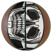 Gepersonaliseerde Skeleton Birthday Halloween Part Basketbal (Verticaal)