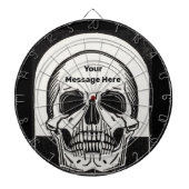 Gepersonaliseerde Skeleton Birthday Halloween Part Dartbord (Voorkant)