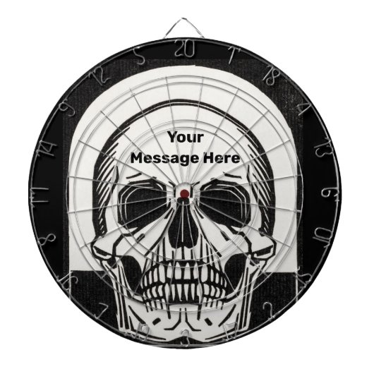 Gepersonaliseerde Skeleton Birthday Halloween Part Dartbord (Voorkant)