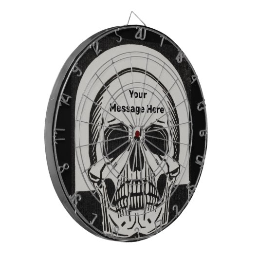 Gepersonaliseerde Skeleton Birthday Halloween Part Dartbord (Voorkant Links)