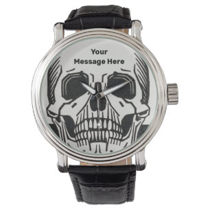 Gepersonaliseerde Skeleton Birthday Halloween Part Horloge