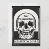 Gepersonaliseerde Skeleton Birthday Halloween Part Kaart (Voorkant)