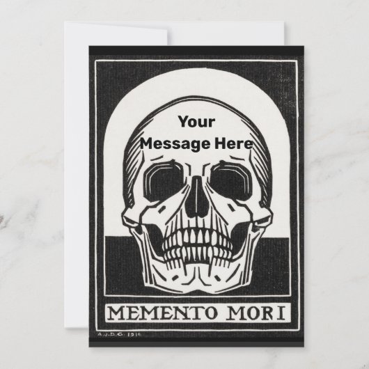 Gepersonaliseerde Skeleton Birthday Halloween Part Kaart (Voorkant)