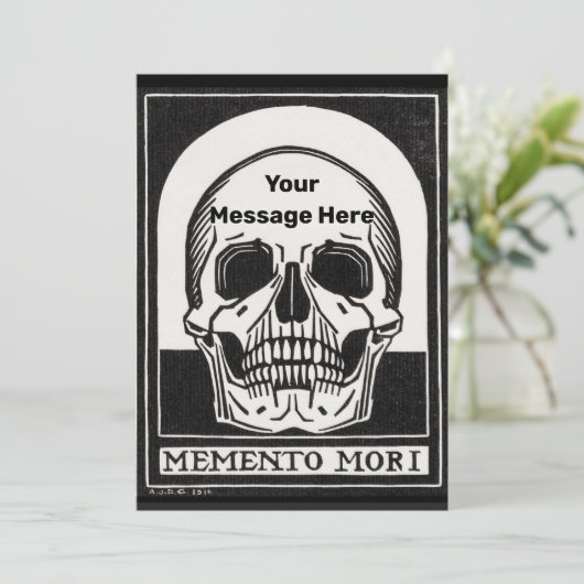 Gepersonaliseerde Skeleton Birthday Halloween Part Kaart (Staand voorkant)