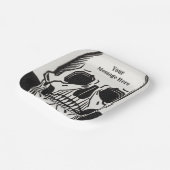 Gepersonaliseerde Skeleton Birthday Halloween Part Papieren Bordje (Gebogen)