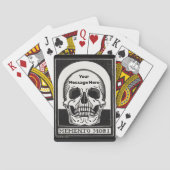 Gepersonaliseerde Skeleton Birthday Halloween Part Pokerkaarten (Achterkant)