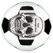 Gepersonaliseerde Skeleton Birthday Halloween Part Voetbal (Gedraaid)