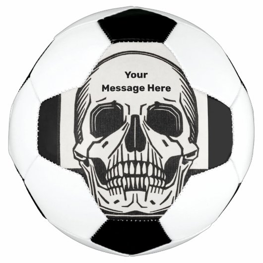 Gepersonaliseerde Skeleton Birthday Halloween Part Voetbal (Voorkant)