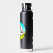 Gepersonaliseerde Skeleton Disc Golfer Retro Pop A Waterfles (Links)