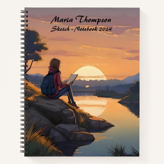 Gepersonaliseerde Sketch Travel Notitieboek Dagboe (Voorkant)