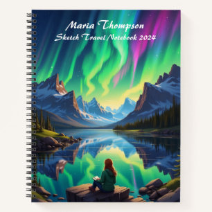 Gepersonaliseerde Sketch Travel Notitieboek Dagboe