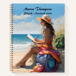 Gepersonaliseerde Sketch Travel Notitieboek Dagboe