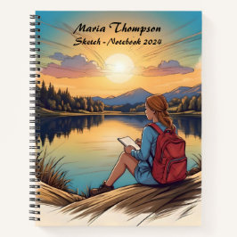 Gepersonaliseerde Sketch Travel Notitieboek Dagboe