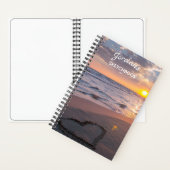 Gepersonaliseerde Sketchbook Jouw naam Beach Sunse Notitieboek (Binnen)