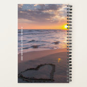 Gepersonaliseerde Sketchbook Jouw naam Beach Sunse Notitieboek (Achterkant)
