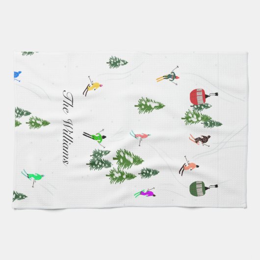 Gepersonaliseerde ski alpine skiën | Skiërs Theedoek (Horizontaal)