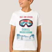 Gepersonaliseerde ski snowboard t-shirt (Voorkant)