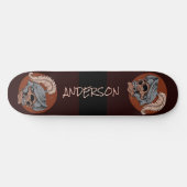 Gepersonaliseerde Skull Warriors Persoonlijk Skateboard (Horizontaal)