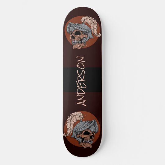 Gepersonaliseerde Skull Warriors Persoonlijk Skateboard (Voorkant)