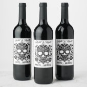 Gepersonaliseerde Skull Wine Labels Wijn Etiket (Flessen)