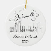 Gepersonaliseerde Skyline Jacksonville Ornament Fl (Voorkant)