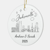 Gepersonaliseerde Skyline Jacksonville Ornament Fl (Links)