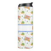 Gepersonaliseerde slak en vlinder van Kind Thermosbeker (Gedraaid links)