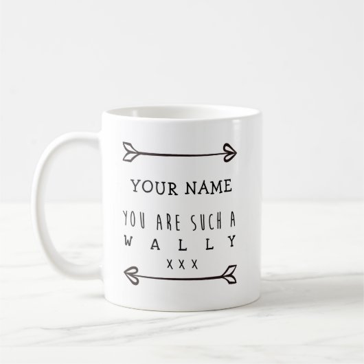 Gepersonaliseerde sleepbok - Wally - Funny Mug Koffiemok (Links)