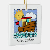 Gepersonaliseerde sleepboot keramisch ornament (Rechts)