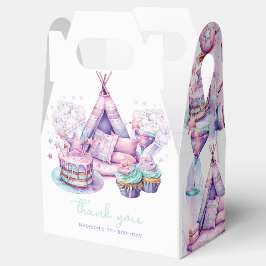 Gepersonaliseerde Sleepover Meisje Verjaardag Part Bedankdoosjes (Geopend)