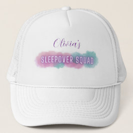 Gepersonaliseerde 'Sleepover Squad' | Pastel kleur Trucker Pet
