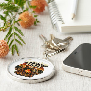 Gepersonaliseerde sleutelhanger Camping Vader Gegr