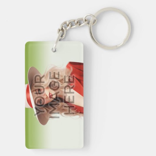 Gepersonaliseerde Sleutelhanger Horizontale Afbeel (achterkant)