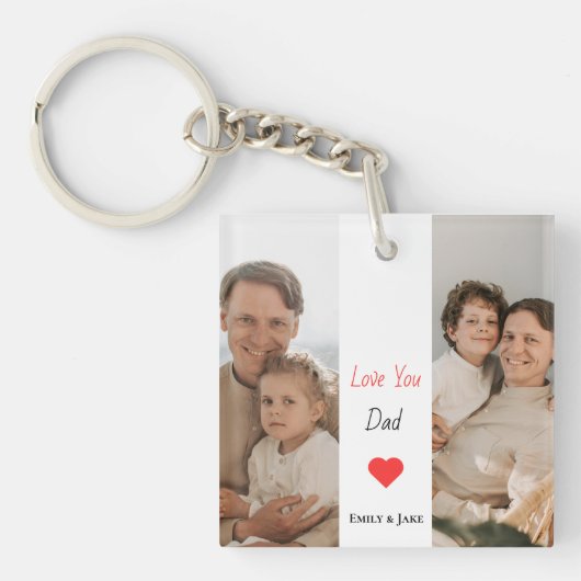 Gepersonaliseerde Sleutelhanger | Ik hou van je pa (voorkant)