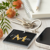 Gepersonaliseerde Sleutelhanger met naam en monogr (Voorkant Rechts)