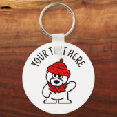 Gepersonaliseerde sleutelhanger met schattige pola (Voorkant)