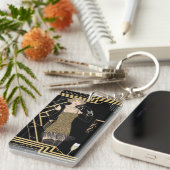 gepersonaliseerde sleutelhanger van flapper (Voorkant Rechts)