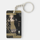 gepersonaliseerde sleutelhanger van flapper (achterkant)