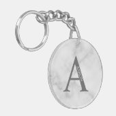 Gepersonaliseerde Sleutelhanger van het Monogram e (Voorkant Links)