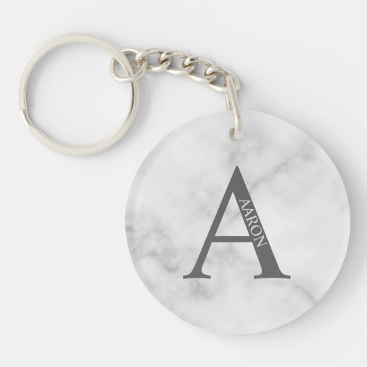 Gepersonaliseerde Sleutelhanger van het Monogram e (Voorkant)