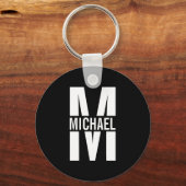 Gepersonaliseerde Sleutelhanger van het Monogram e (Voorkant)