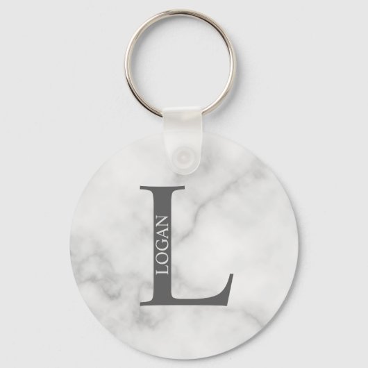 Gepersonaliseerde Sleutelhanger van het Monogram e (Voorkant)