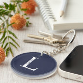 Gepersonaliseerde Sleutelhanger van het Monogram e (Voorkant Rechts)