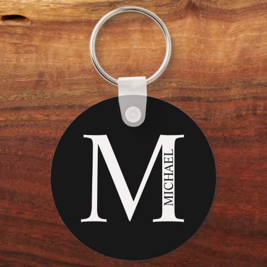 Gepersonaliseerde Sleutelhanger van het Monogram e (Voorkant)