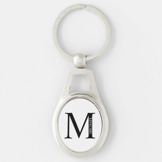 Gepersonaliseerde Sleutelhanger van het Monogram e (Voorkant)