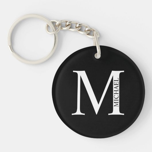 Gepersonaliseerde Sleutelhanger van het Monogram e (Voorkant)