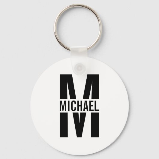 Gepersonaliseerde Sleutelhanger van het Monogram e (Voorkant)