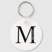 Gepersonaliseerde Sleutelhanger van het Monogram e (Voorkant)