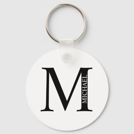 Gepersonaliseerde Sleutelhanger van het Monogram e (Voorkant)